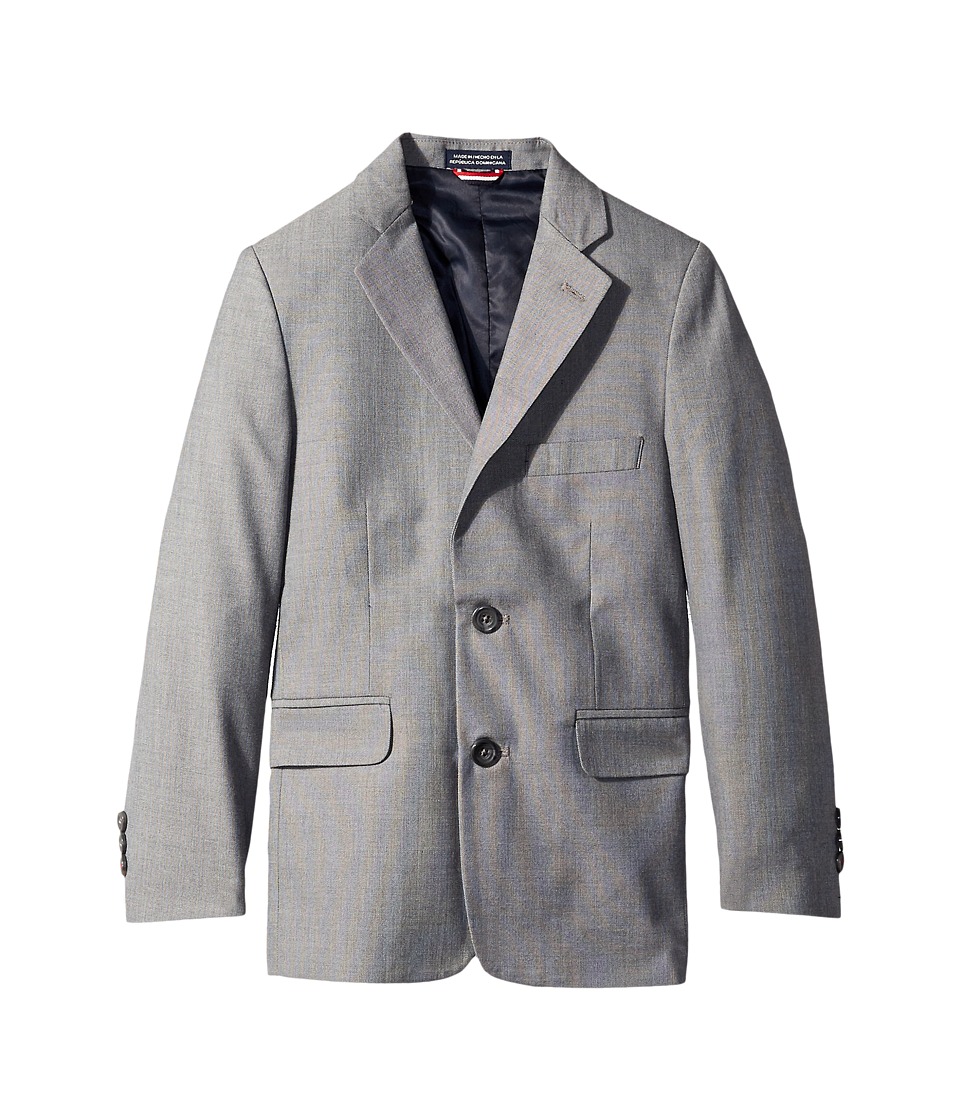 Tommy Hilfiger Kids - Sharkskin Jacket (Big Kids) (Light Grey) Boy