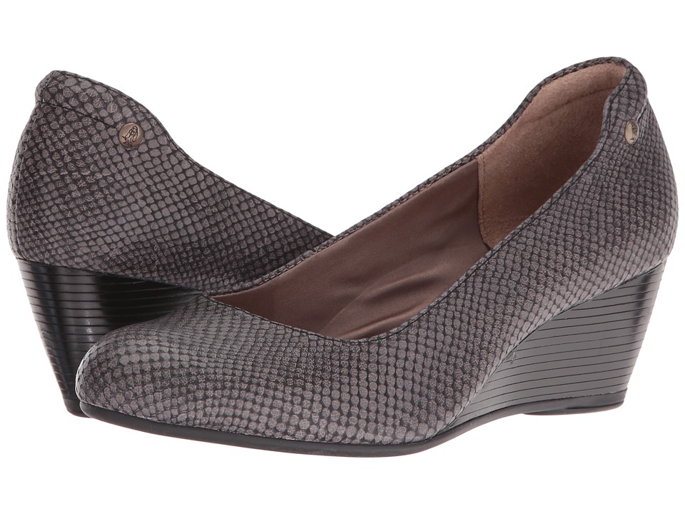 Hush Puppies Farah Rhea (Black Snake Embossed Leather) Women