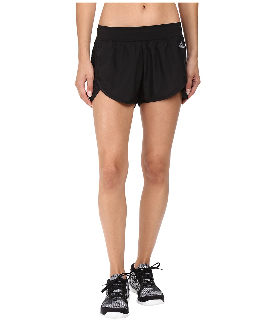 adidas - Ultimate Woven 3-Stripes Shorts (Black/Black) Women