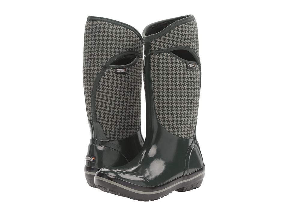 Bogs Plimsoll Houndstooth Tall (Dark Green Multi) Women