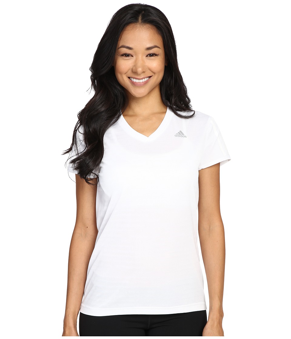 adidas Response Short Sleeve Tee (White/Reflective Silver) Women