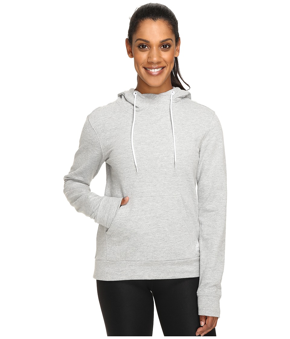 adidas 247365 Pullover Hoodie (Medium Grey Heather) Women