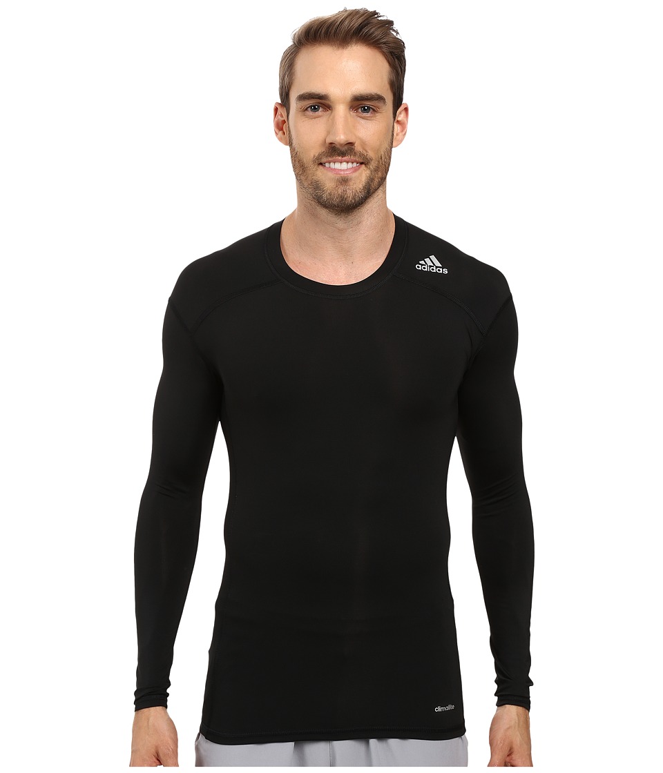 adidas Techfit Base Layer Long Sleeve Tee (Black) Men