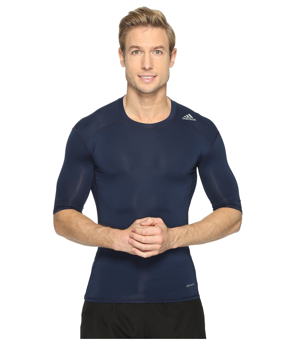 adidas Techfit Compression Short Sleeve Top (Collegiate Navy) Men