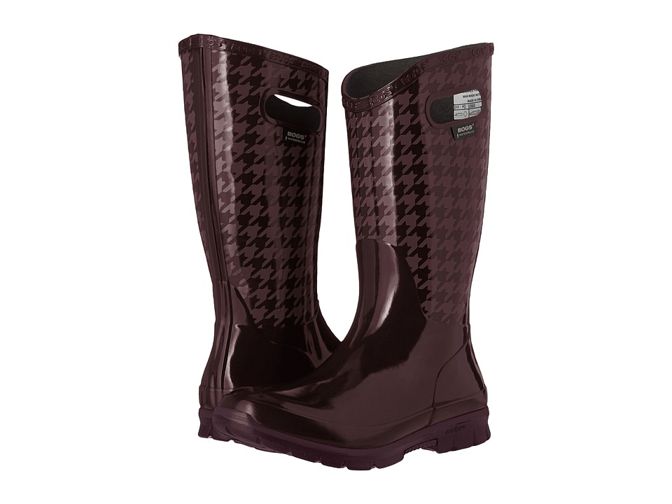 Bogs Berkley Houndstooth Waterproof Boot (Eggplant Multi) Women