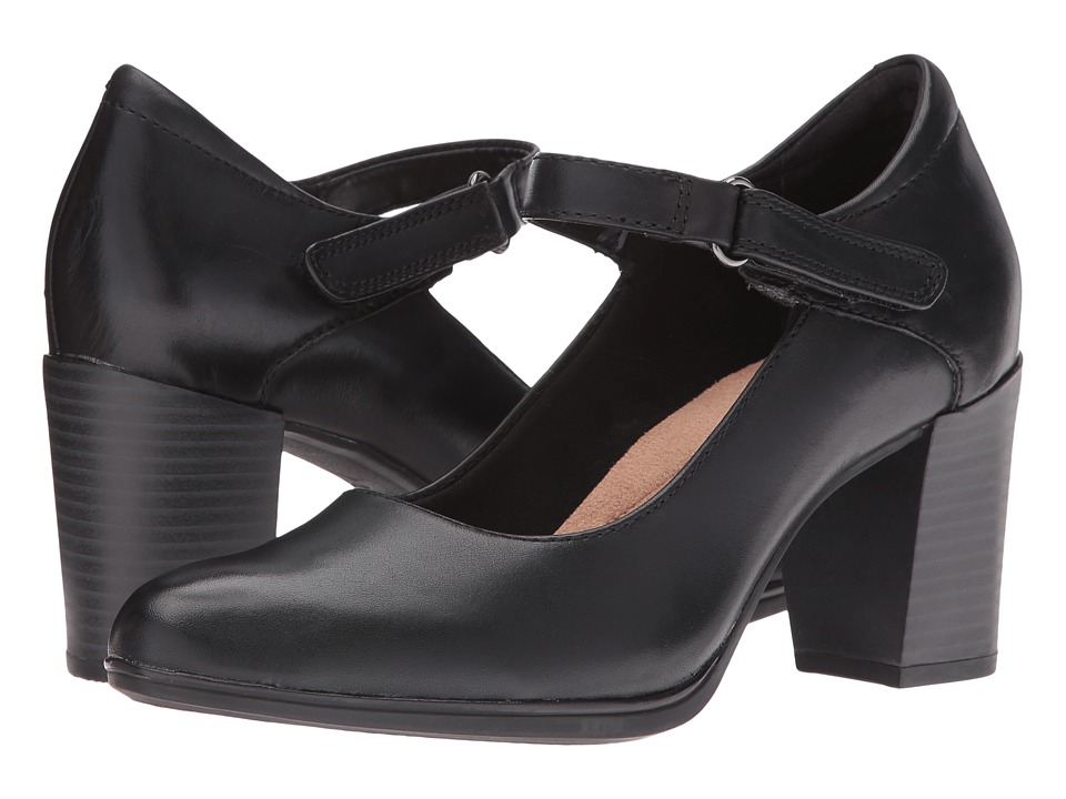 UPC 889305328121 product image for Clarks - Araya Frost (Black Leather) Women's Shoes | upcitemdb.com