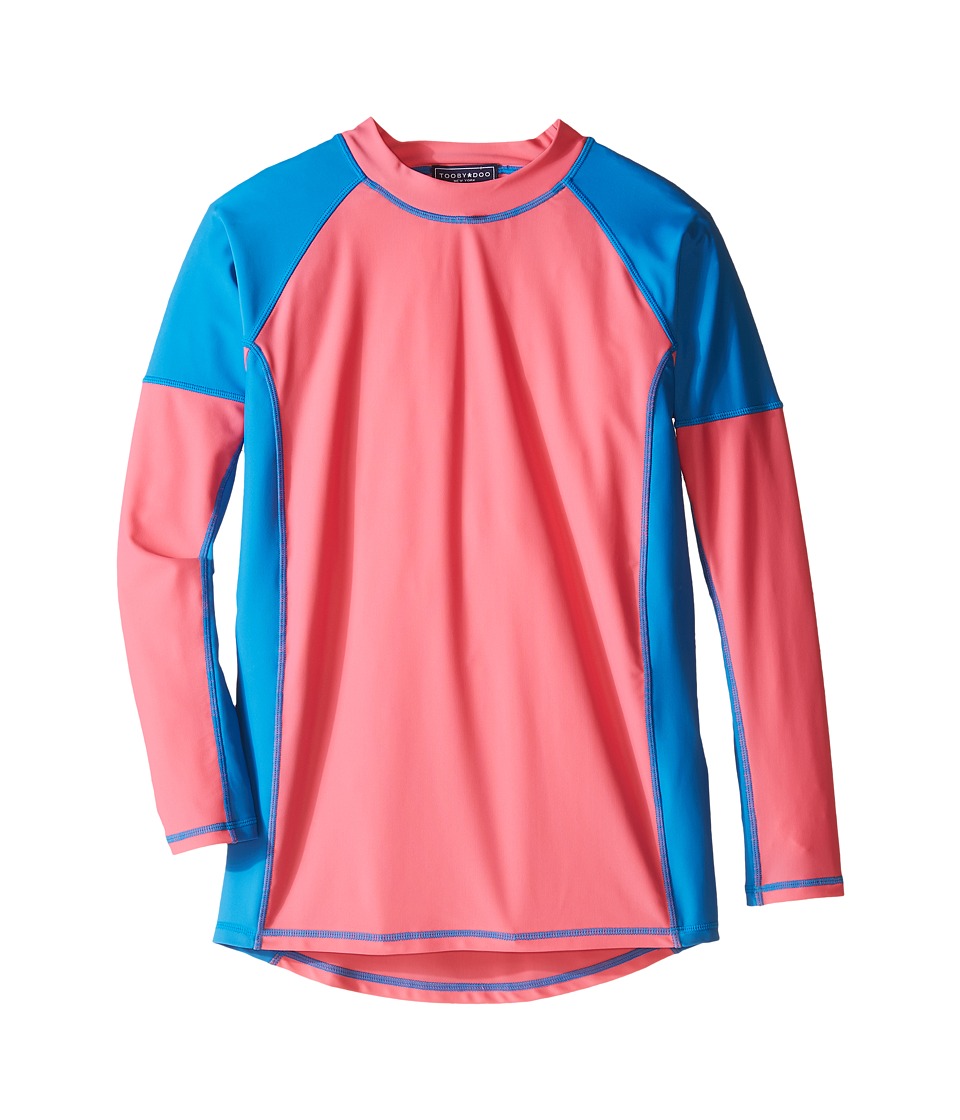 Toobydoo Color Block Rashguard (Infant/Toddler/Little Kids/Big Kids) (Pink/Blue) Girl