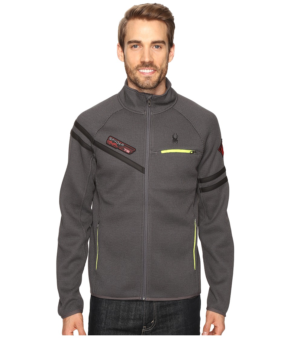 Spyder Alps Full Mid Weight Core Sweater (Polar/Bryte Yellow) Men