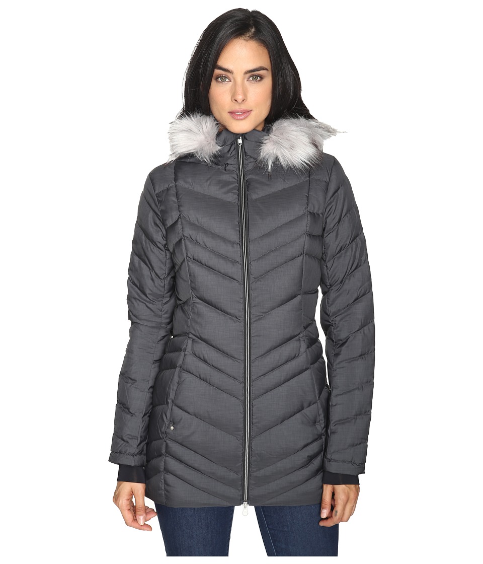 Spyder Timeless Long Faux Fur Down Jacket (Black) Women