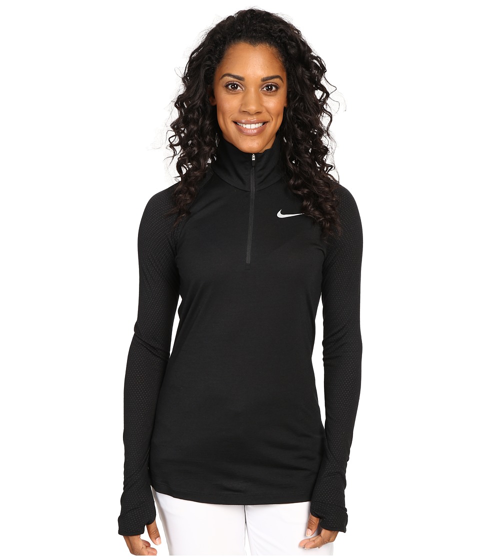 Nike Golf 1/2 Zip Merino Long Sleeve Top (Black/Reflective Silver) Women