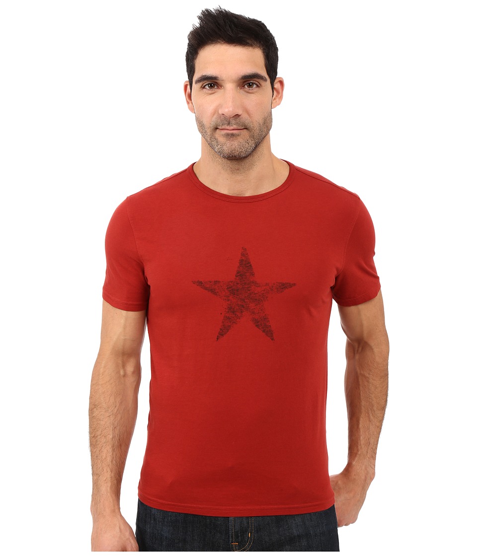 John Varvatos Star U.S.A. - Faded Star Graphic Tee K2607S1B (Red Clay) Men