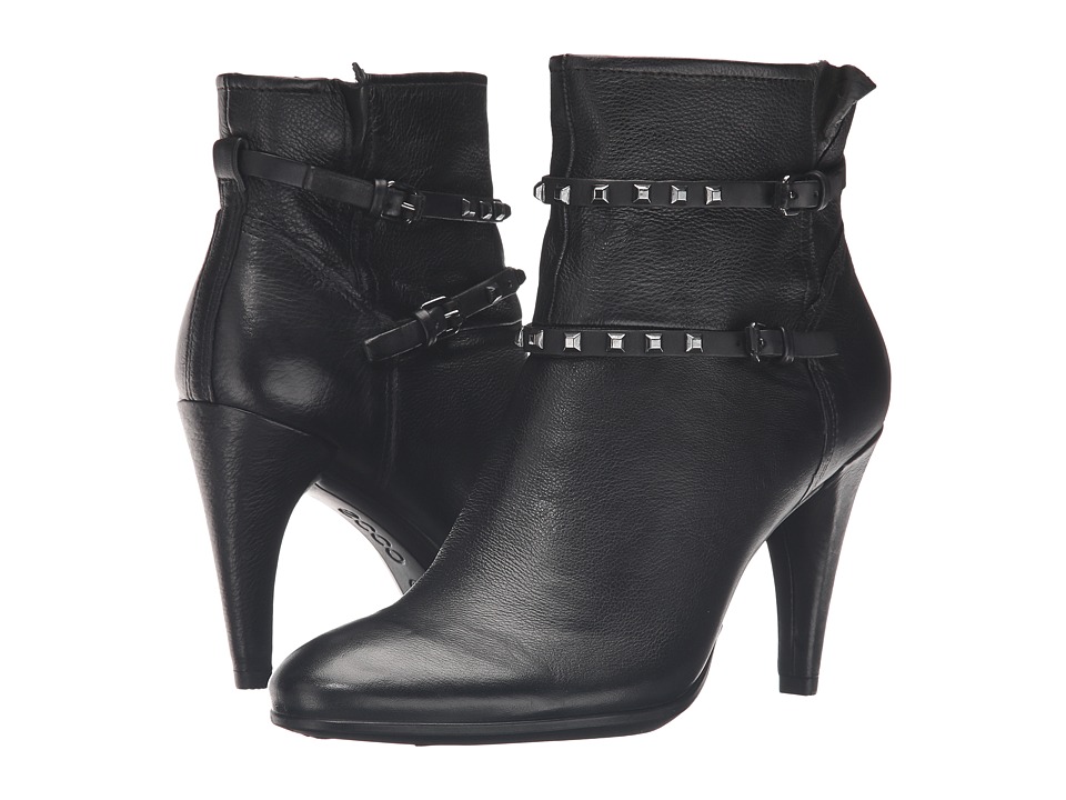 ECCO Shape 75 Sleek Boot (Black/Black Calf Leather/Cow Nubuck) Women