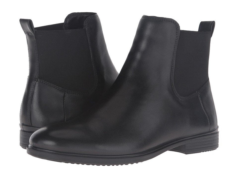 ECCO Touch 15 Ankle Boot (Black Cow Leather) Women