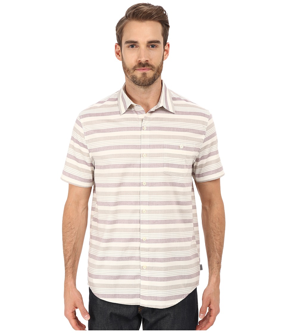 Threads 4 Thought The Mesa Short Sleeve Woven (White/Purple) Men