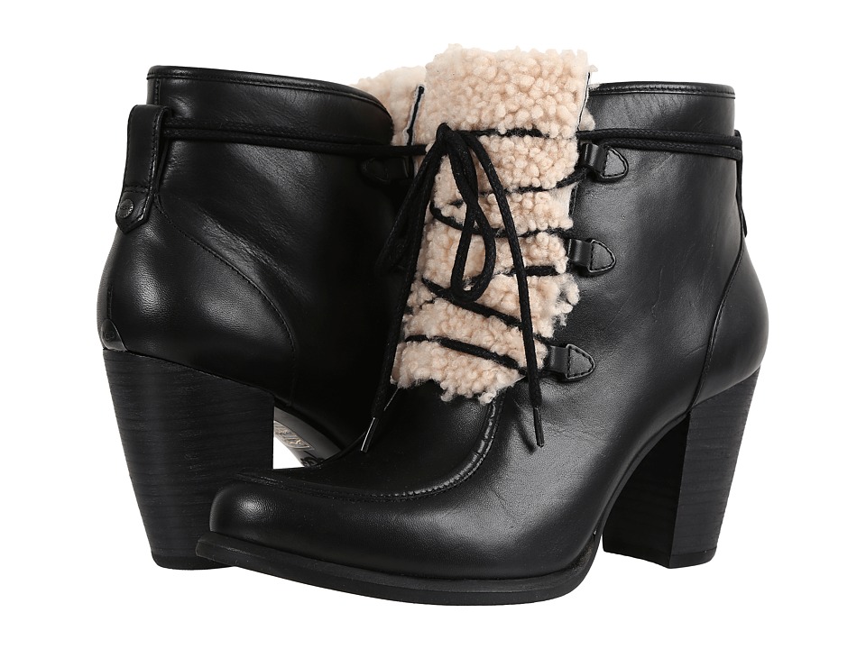 UGG Analise Exposed Fur (Black/Natural) High Heels