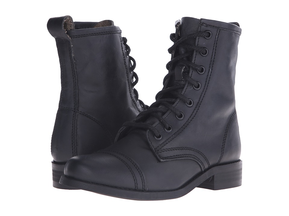 Steve Madden Charrie (Black Leather) Women