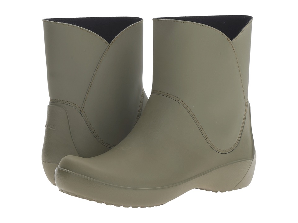 Crocs RainFloe Bootie (Army Green) Women