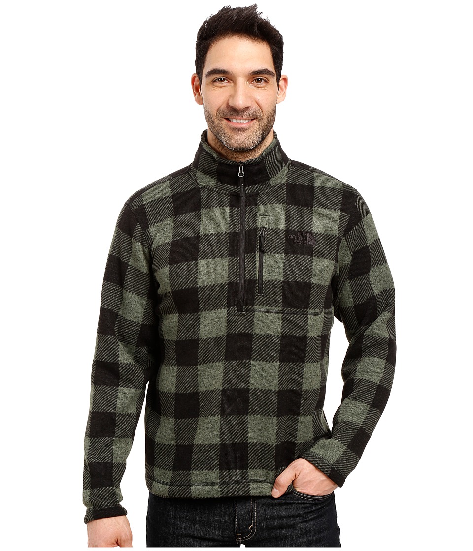 The North Face - Novelty Gordon Lyons 1/4 Zip (Duck Green Grizzly Print) Men