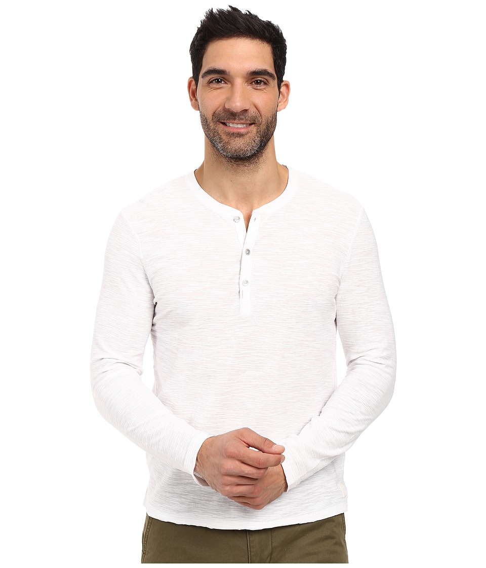 Calvin Klein Jeans - Long Sleeve Henley (Classic White) Men