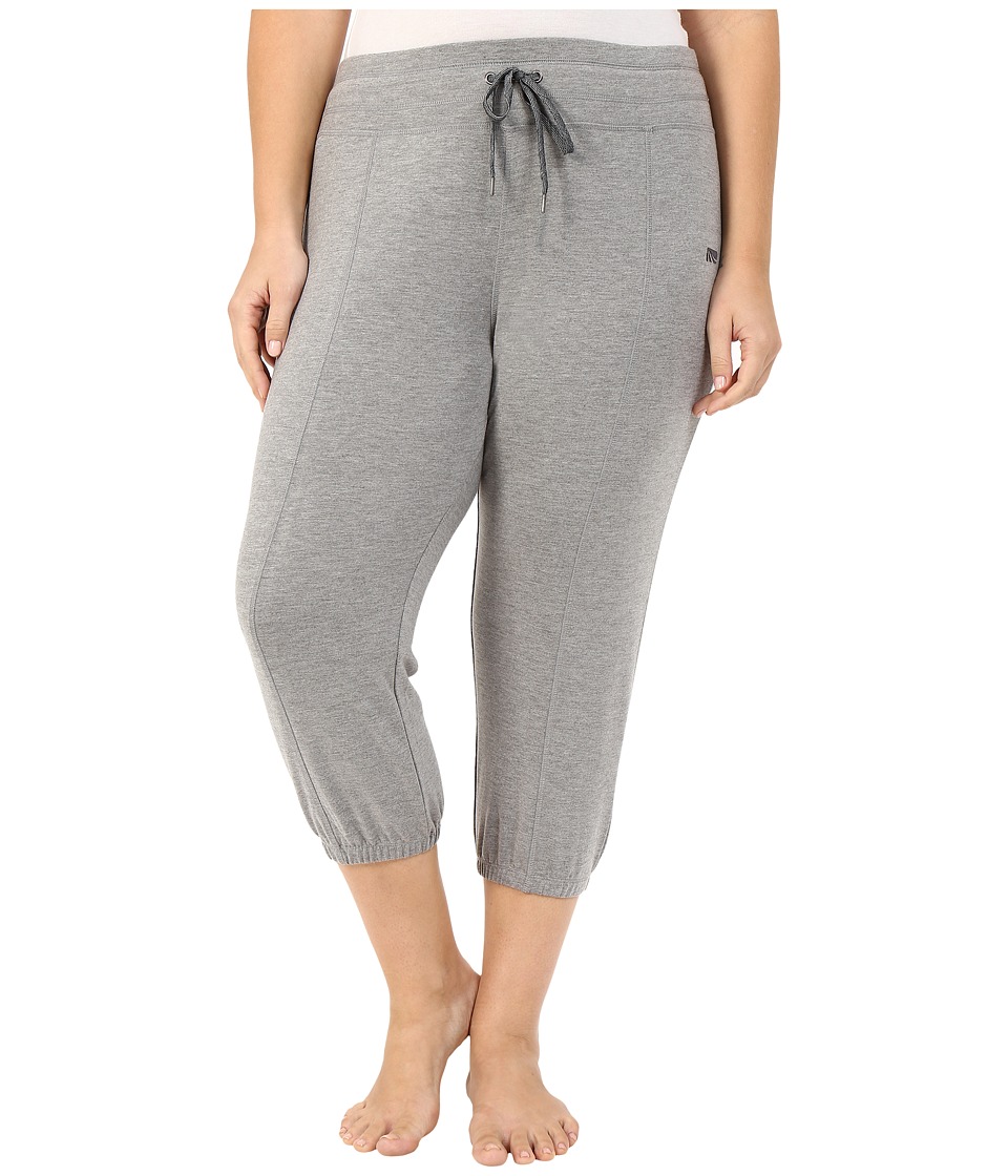 Marika Curves Plus Size Kasey Slouch Capri Jogger (Heather Grey) Women