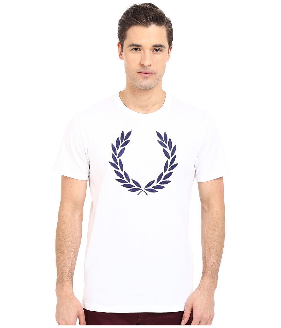 EAN 5034604277945 product image for Fred Perry - Textured Laurel Wreath T-Shirt (White) Men's T Shirt | upcitemdb.com