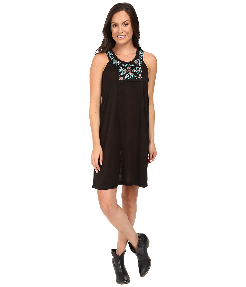 Roper 0427 Poly Slub Jersey Dress (Black) Women