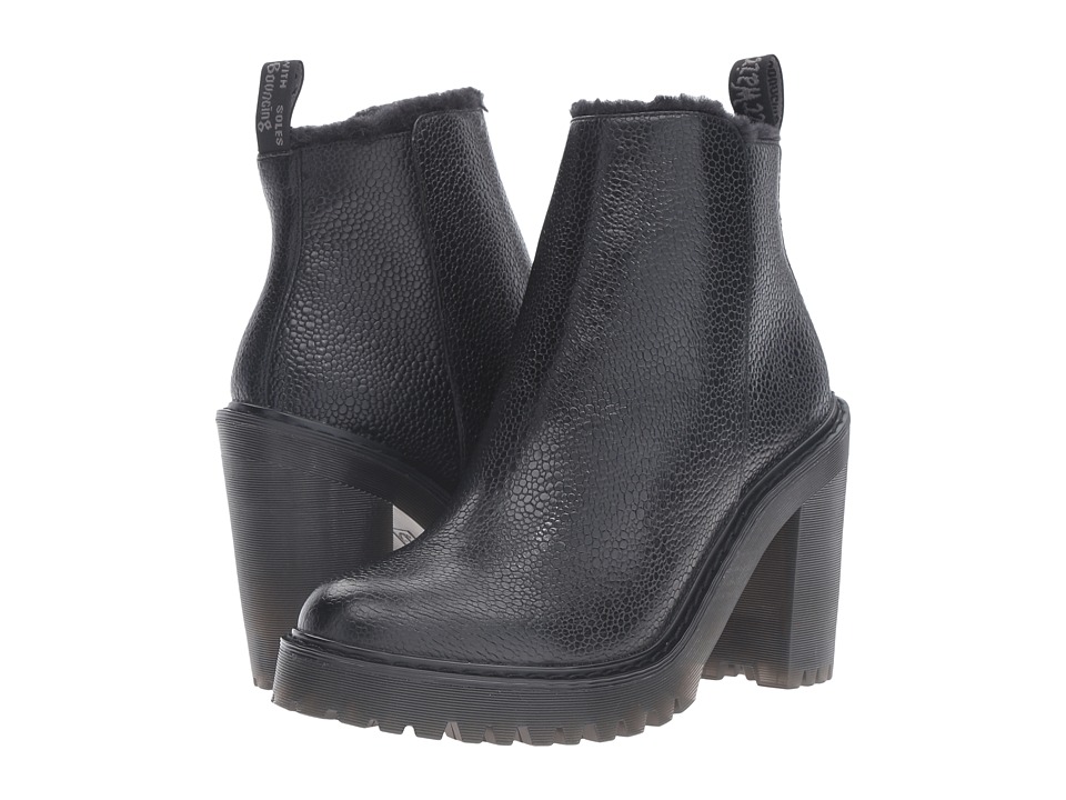 Dr. Martens Magdalena FL Ankle Zip Boot (Black Stone) Women
