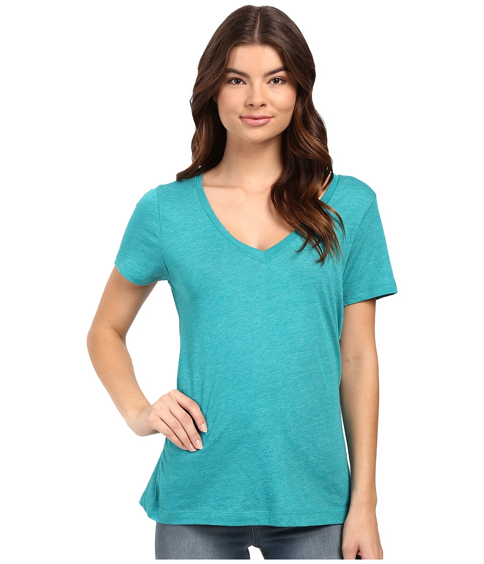 Hurley Staple Perfect V Tee (Heather Rio Teal) Women