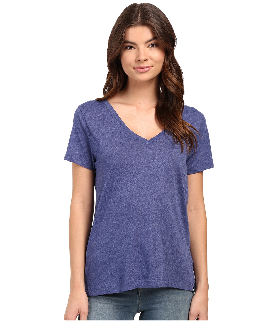 Hurley Staple Perfect V Tee (Heather Loyal Blue) Women