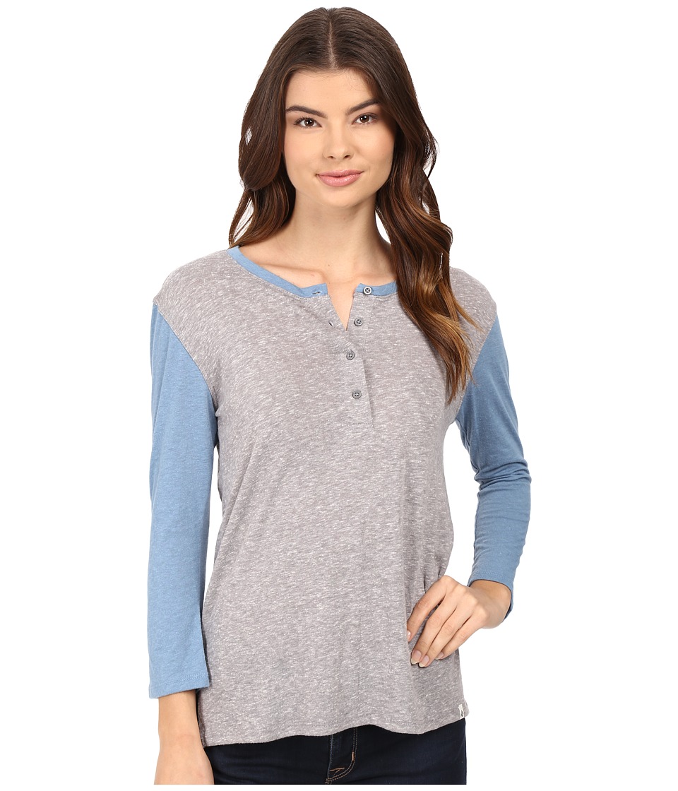 Volcom Down Tha Block Henley Top (Heather Grey) Women