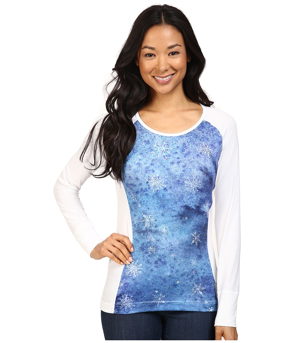 Hot Chillys MTF Sublimated Print Scoop Neck Top (Flurry/White) Women