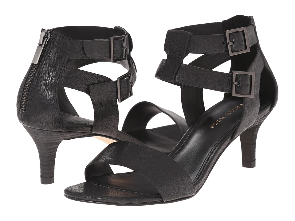 Pelle Moda Bevin (Black Tumbled Leather) High Heels