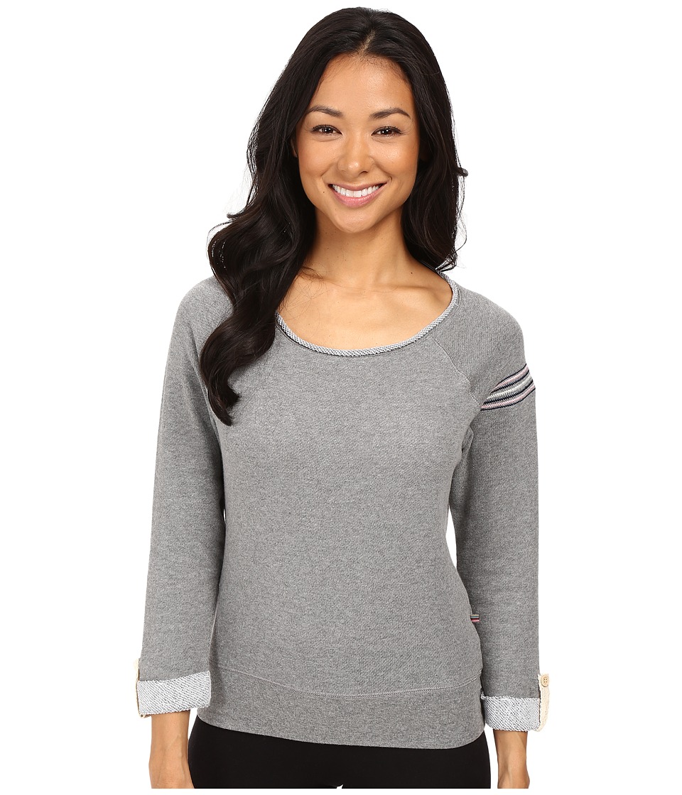 Jane & Bleecker Embroidered Sweatshirt (Charcoal Heather) Women