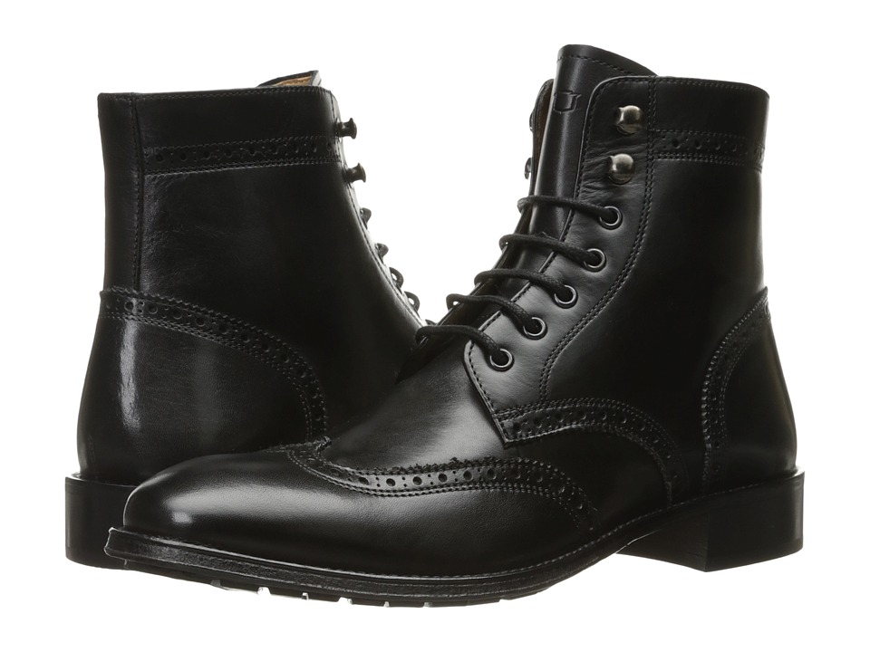 Florsheim Capital Wingtip Lace-Up Boot (Black Smooth) Men