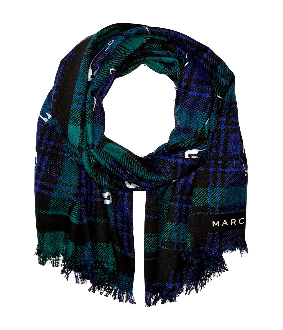 UPC 889732539312 product image for Marc Jacobs - Blue Plaid Stole (Blue Multi) Scarves | upcitemdb.com