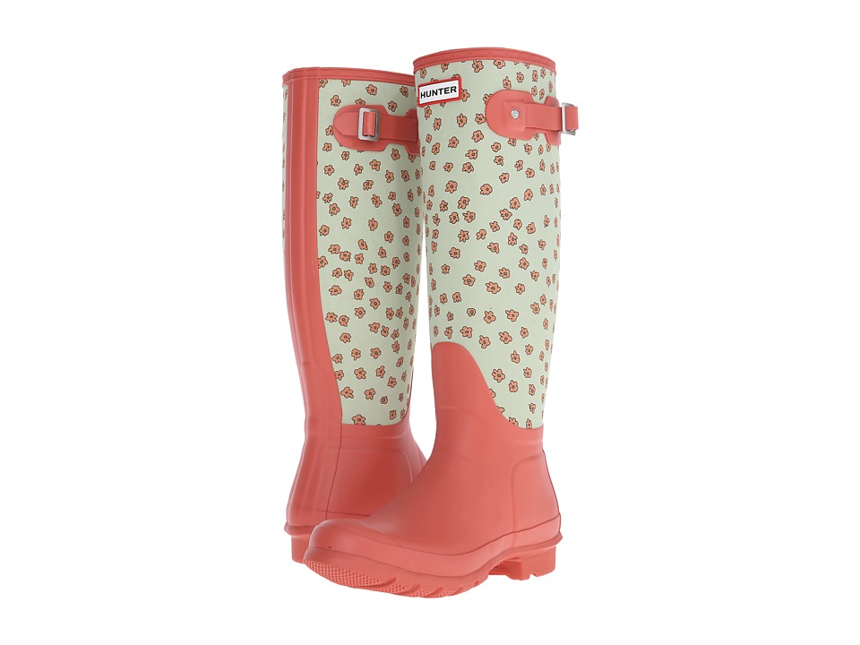 hunter floral rain boots