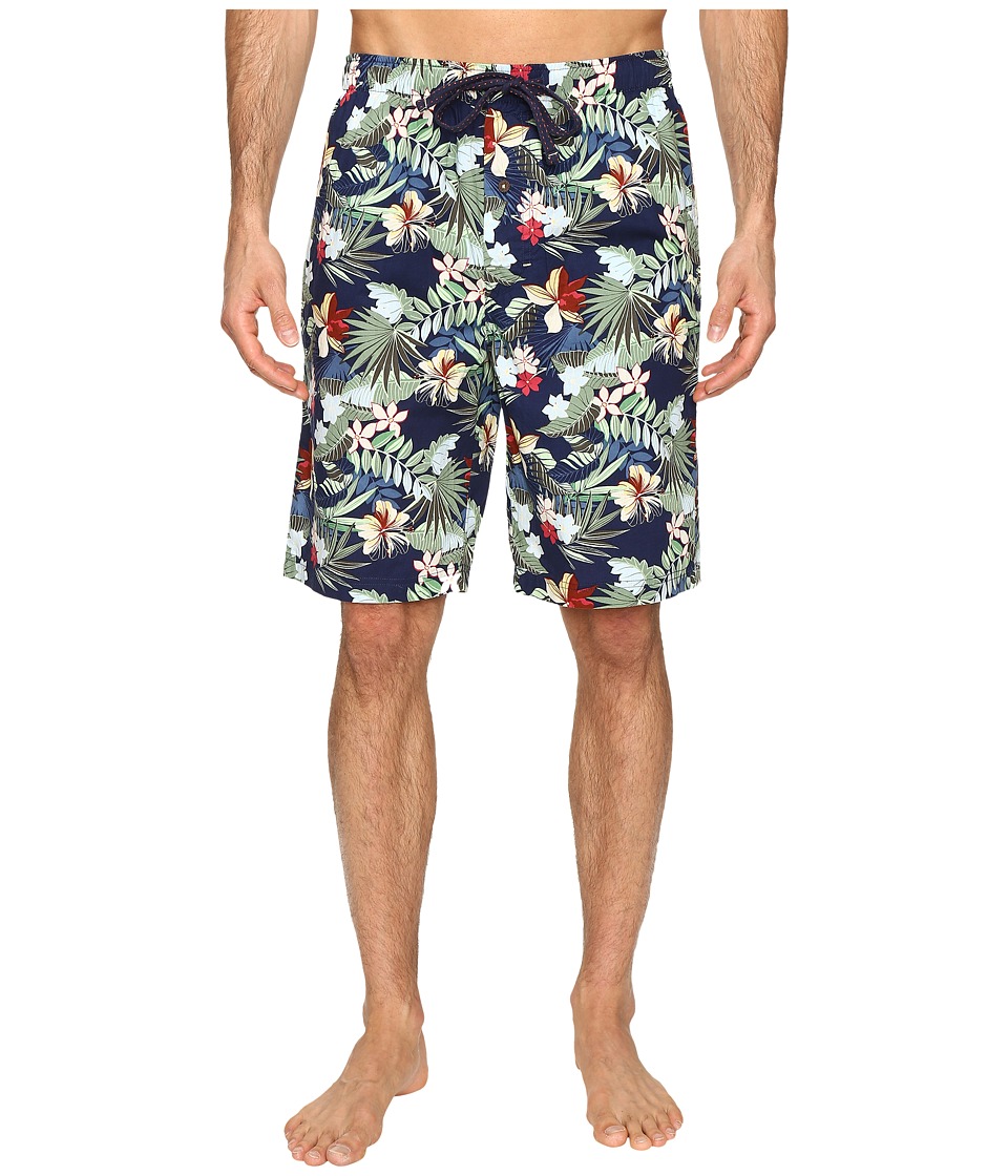 Tommy Bahama Island Washed Cotton Woven Jam Shorts (Tropical Breeze Navy Multi) Men