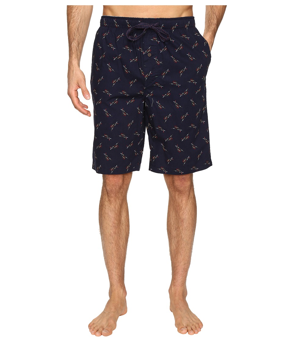 Tommy Bahama Island Washed Cotton Woven Jam Shorts (Tossed Multi Marlin Navy) Men