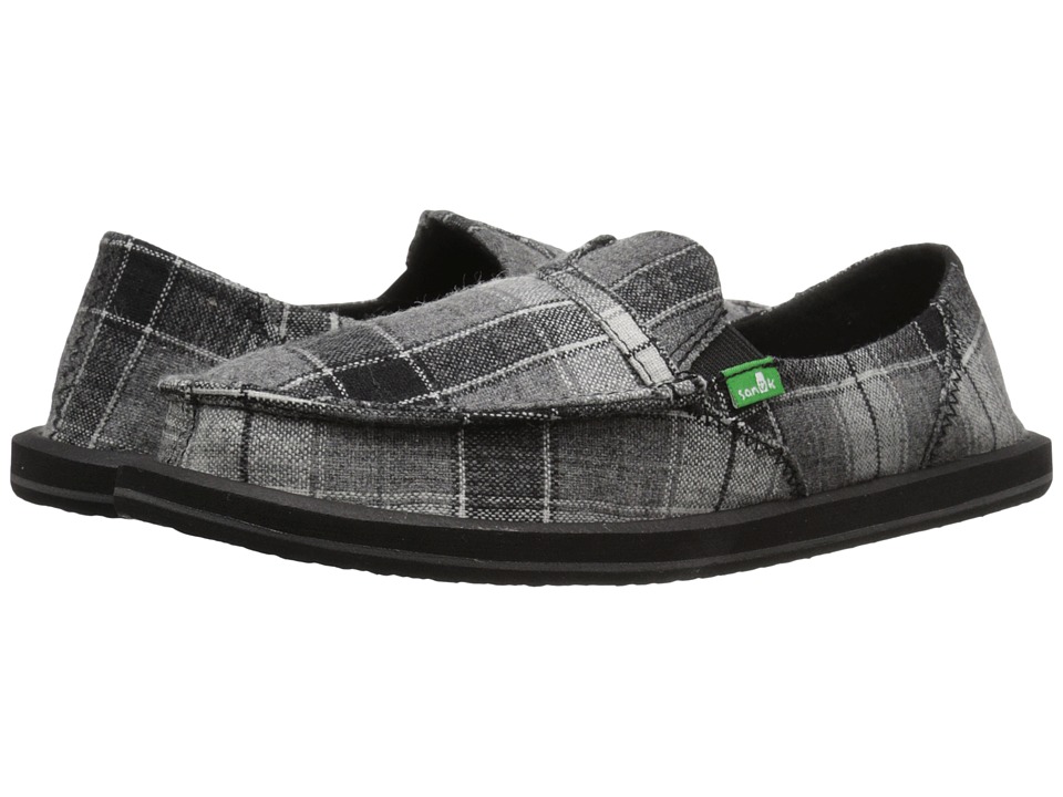 Sanuk Pick Pocket Plaid (Black Plaid Vest) Women