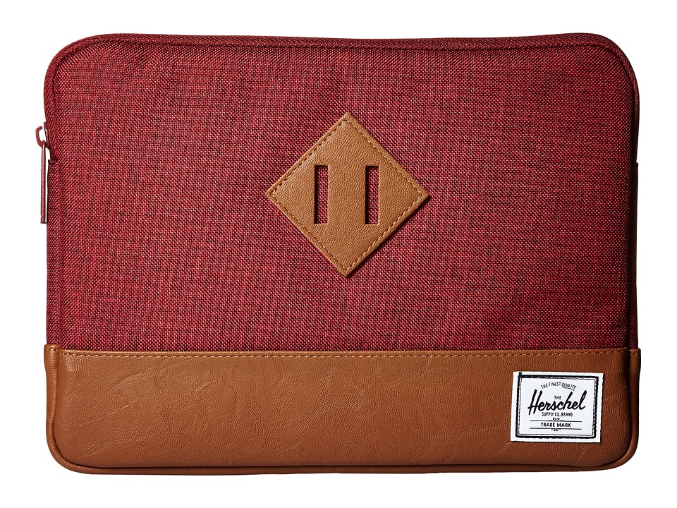 Herschel Supply Co. - Heritage Sleeve for iPad Air (Winetasting Crosshatch/Tan Synthetic Leather) Wallet
