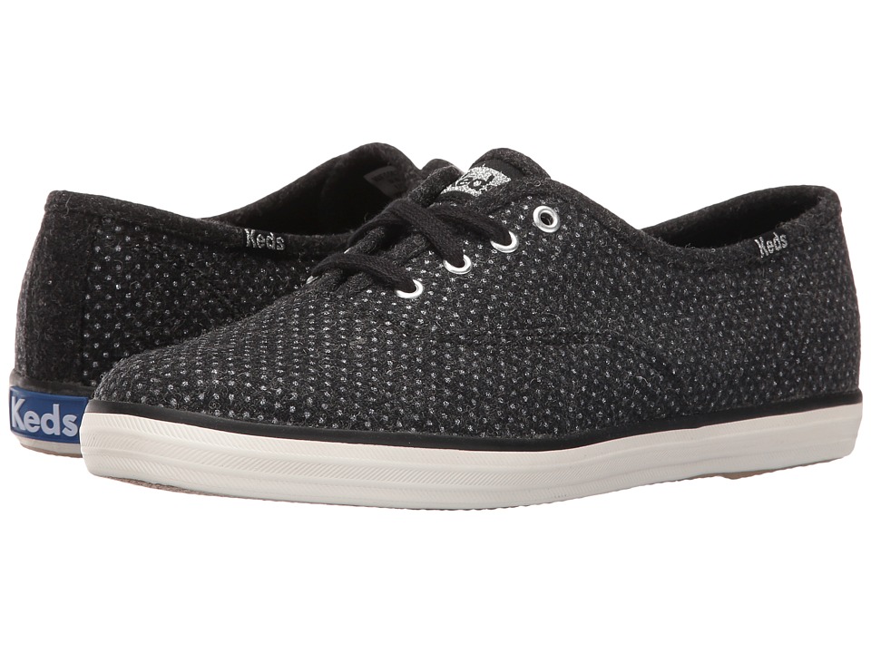 Keds Champion Glitter Wool (Black) Women