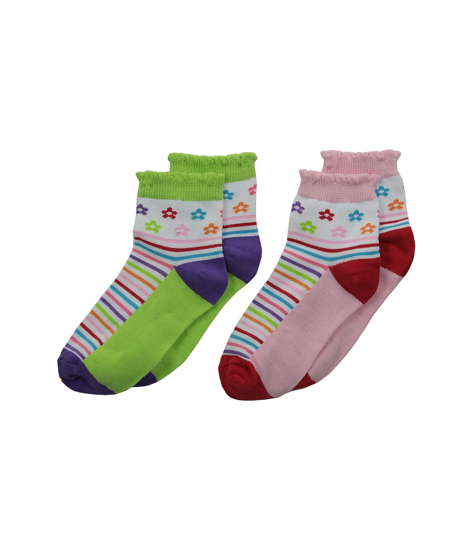 Jefferies Socks - Daisy Anklet 2-Pair Pack (Infant/Toddler/Little Kid/Big Kid) (Multi) Girls Shoes
