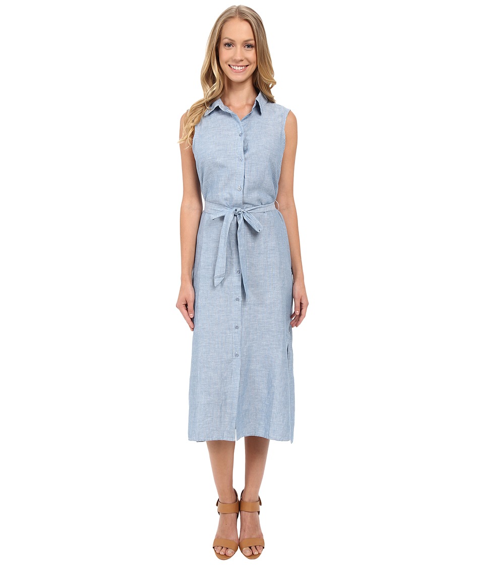 Sanctuary Everly Midi Shirtdress (Indigo Stripe) Women
