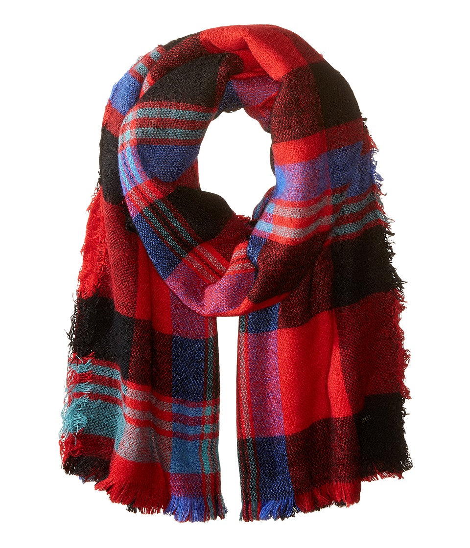 Roxy - Heaven Of Curiosity Scarf (Moon Plaid Combo Scarlet) Scarves