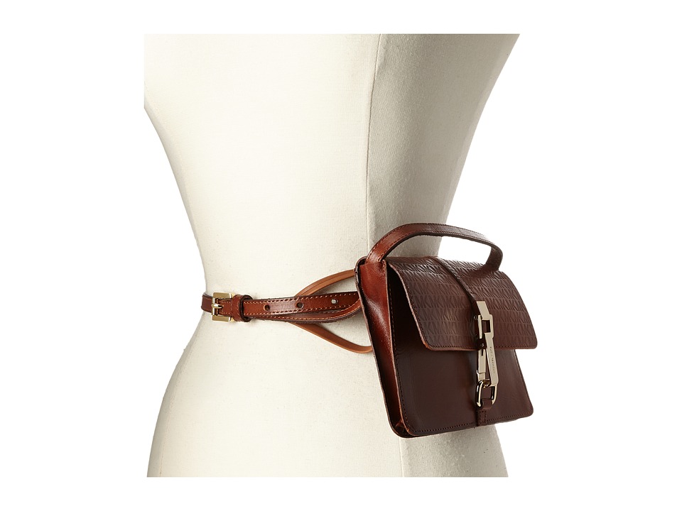 MICHAEL Michael Kors - Embossed MK Monogram Belt Bag (Luggage) Women's Belts