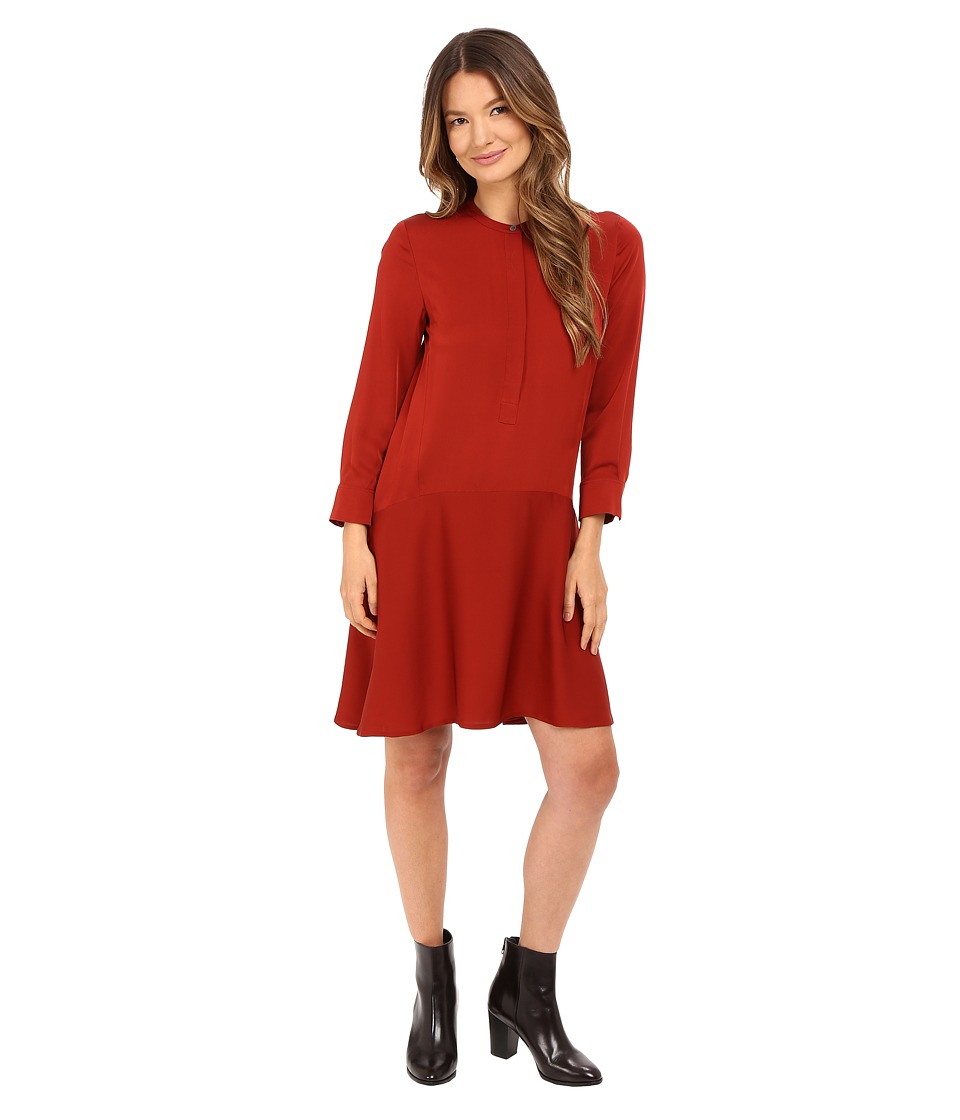 Theory Carstan Modern Dress (Red Oak) Women