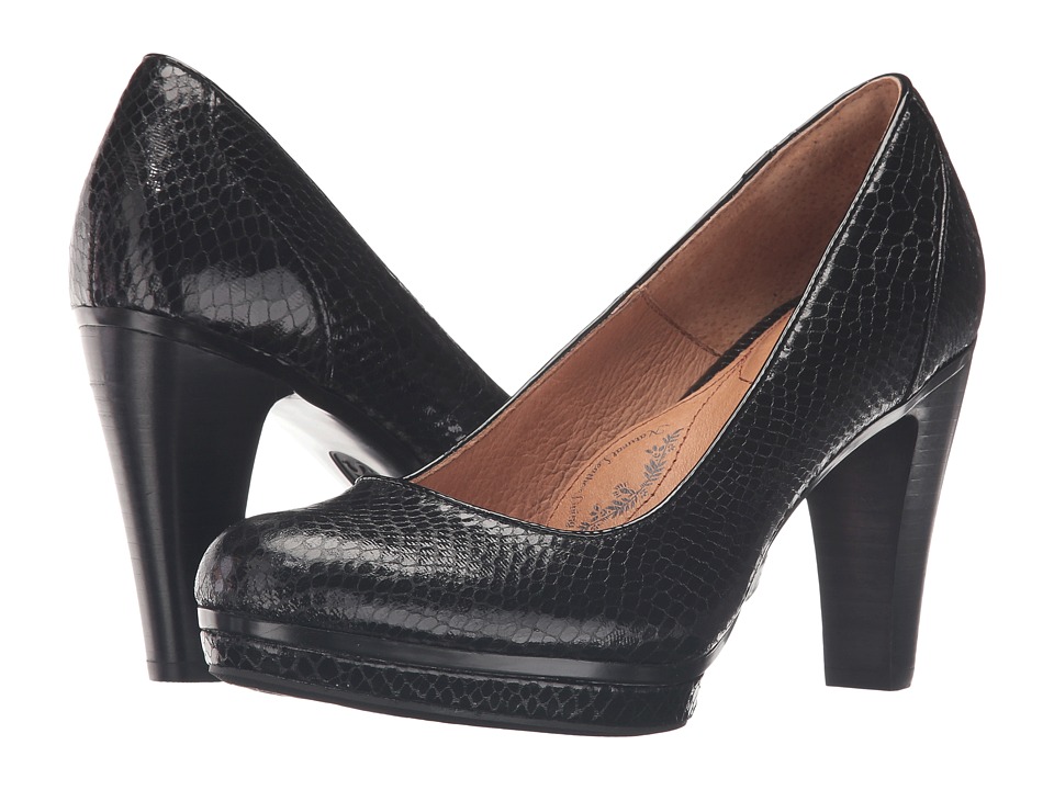 Sofft Mandy II (Black Snake Print) High Heels