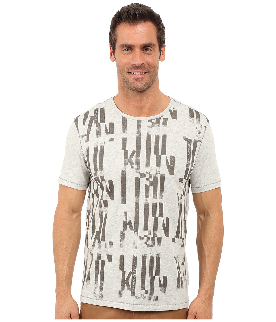 Calvin Klein Jeans - Texturizer Crew Neck Tee (Moonlight Heather) Men
