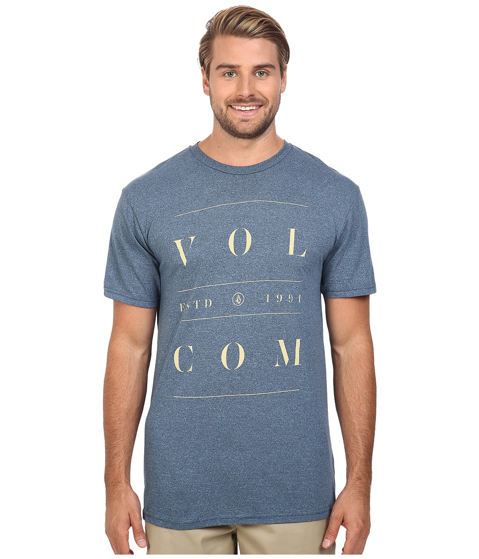 Volcom - Spaced Out Tee (Blue Fog Heather) Men