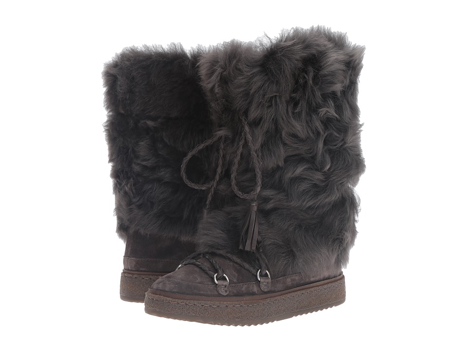 Frye Gail Shearling Tall (Smoke Waterproof Oiled Suede/Shearling) Women